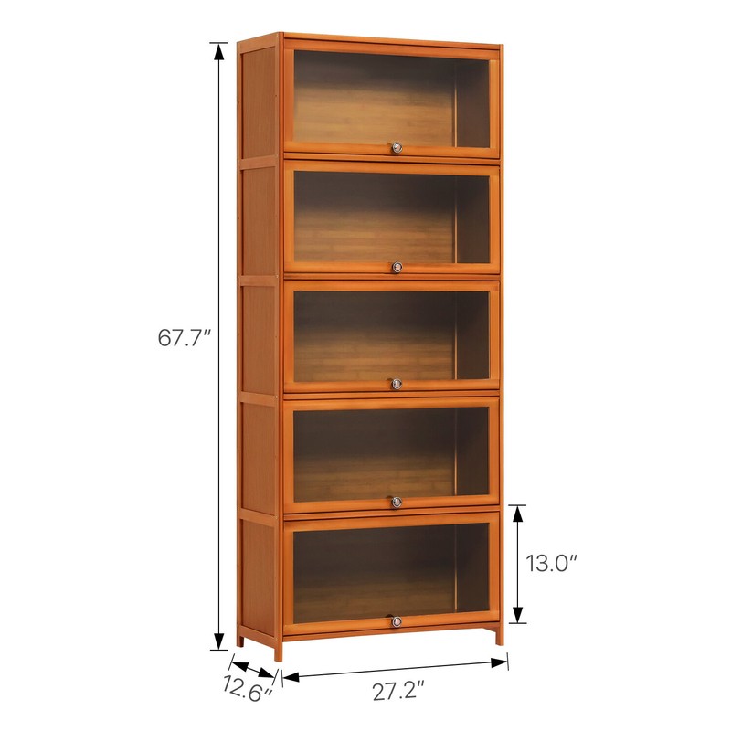Wood Barrister Bookcase