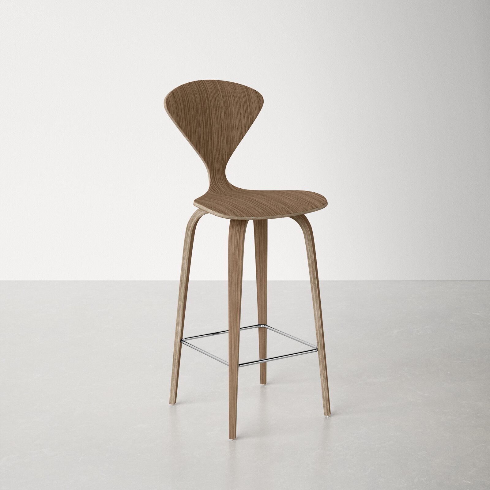 Wooden bar stool with back for modern homes