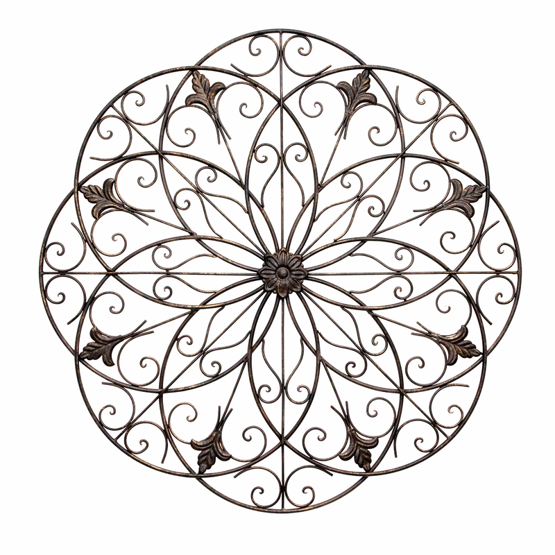 Wrought Iron Floral Wall Décor