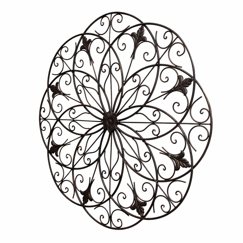 Wrought Iron Floral Wall Décor