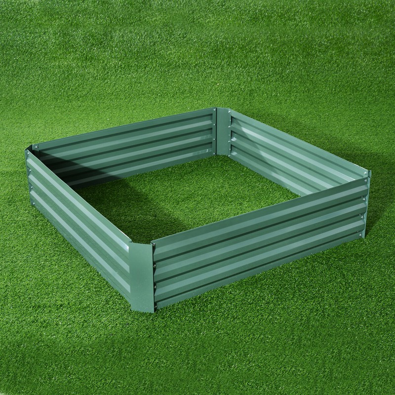 Zendaya 4 ft x 4 ft Galvanized Steel Raised Garden Bed
