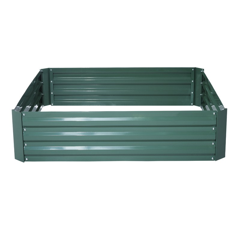 Zendaya 4 ft x 4 ft Galvanized Steel Raised Garden Bed