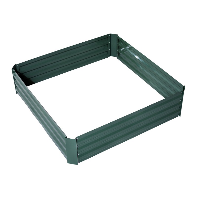 Zendaya 4 ft x 4 ft Galvanized Steel Raised Garden Bed