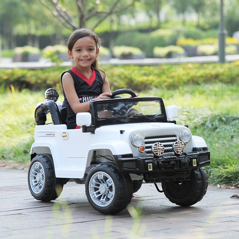 12V Kid Ride One Truck Battery Powered Jeep With Music Horn