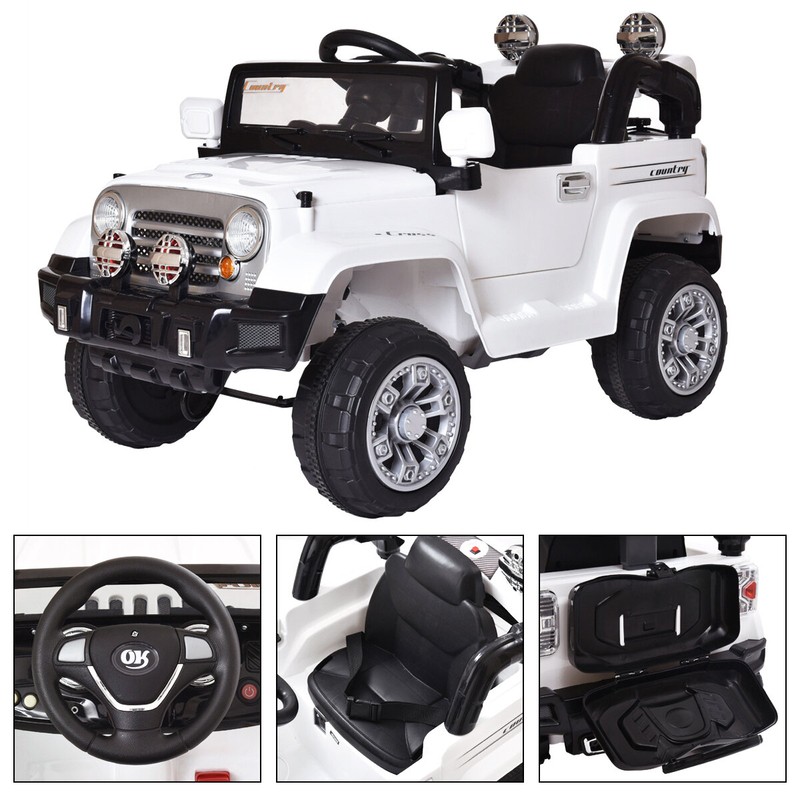 12V Kid Ride One Truck Battery Powered Jeep With Music Horn