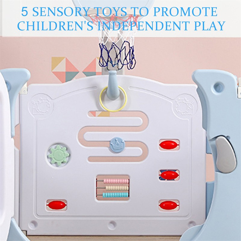 14-panel Foldable Baby Playpen Safety Gate