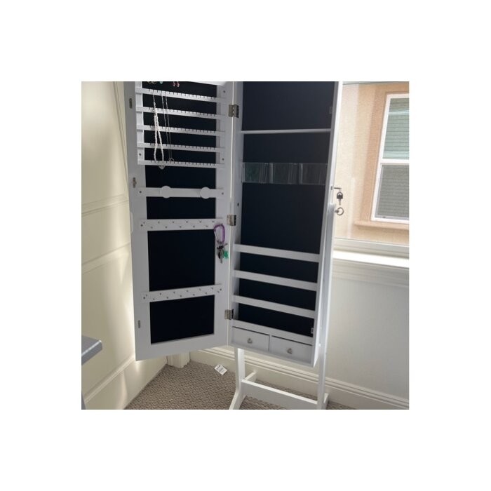 16.1'' Wide Jewelry Armoire with Mirror