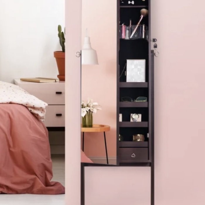 16.1'' Wide Jewelry Armoire with Mirror