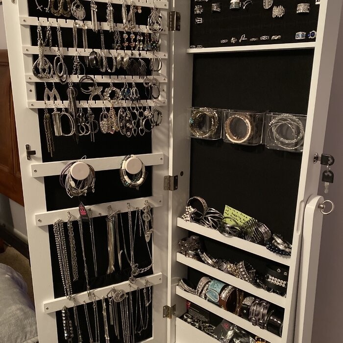 16.1'' Wide Jewelry Armoire with Mirror