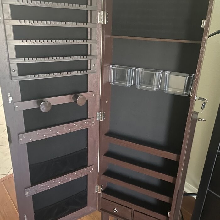 16.1'' Wide Jewelry Armoire with Mirror