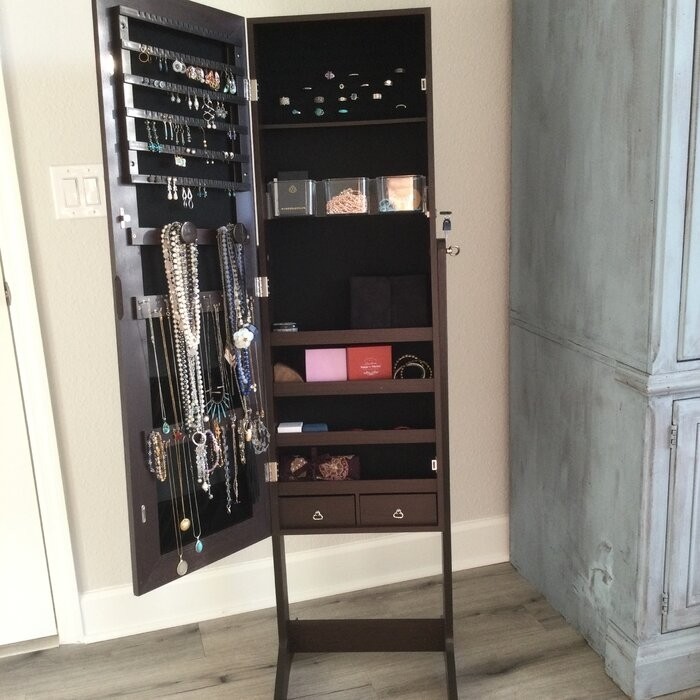 16.1'' Wide Jewelry Armoire with Mirror