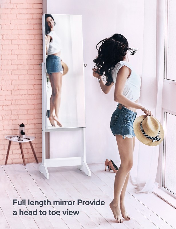 16.1'' Wide Jewelry Armoire with Mirror