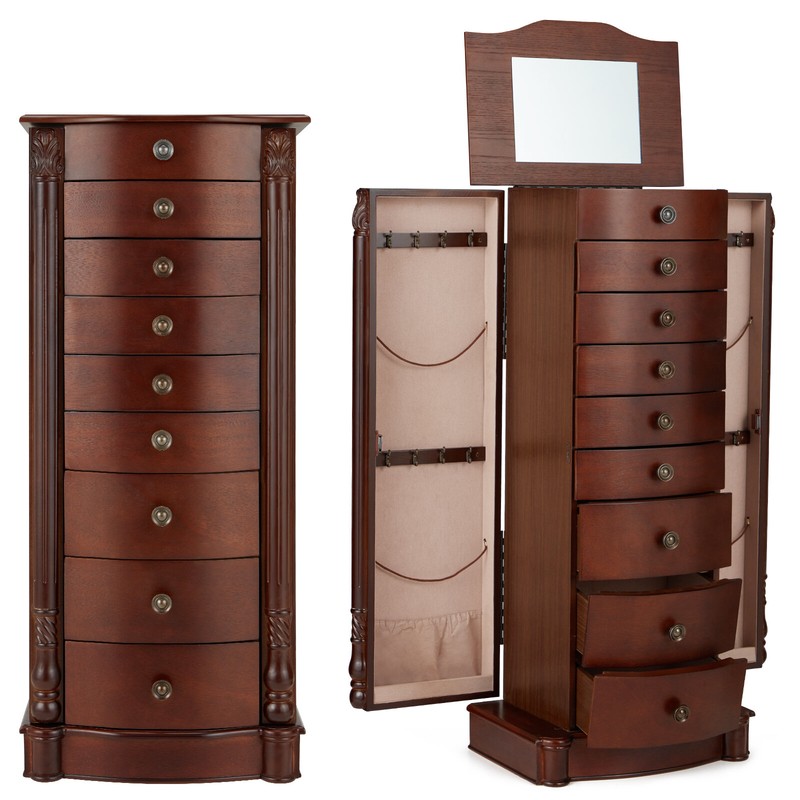 17.3'' Wide Jewelry Armoire with Mirror