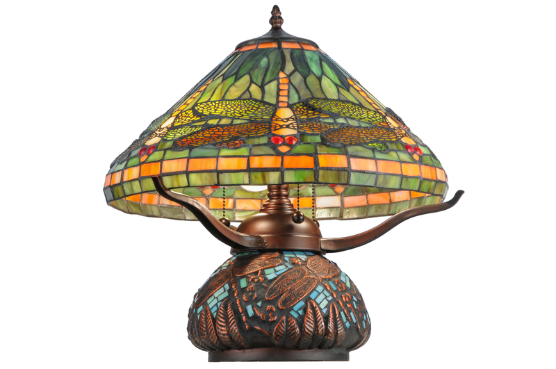 17" High Tiffany Dragonfly Table Lamp