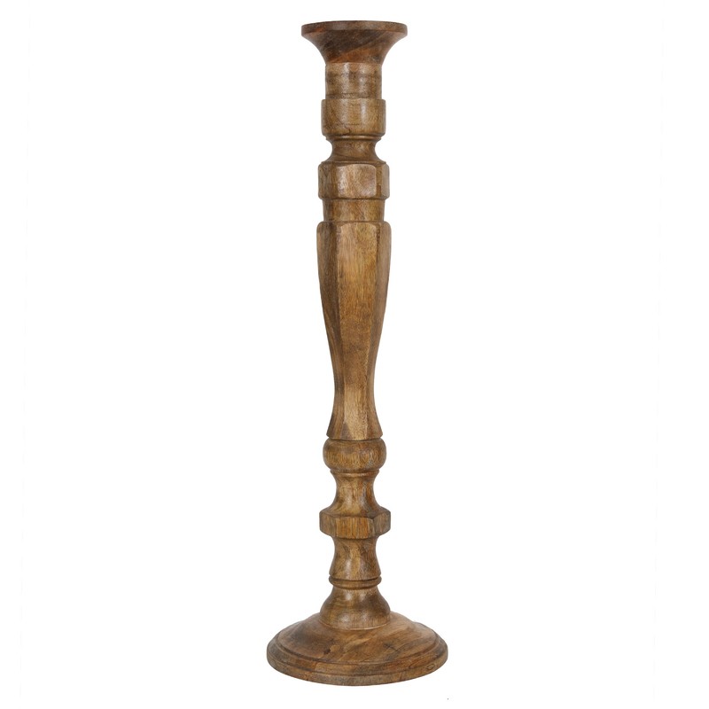 18" Solid Wood Floor Candlestick