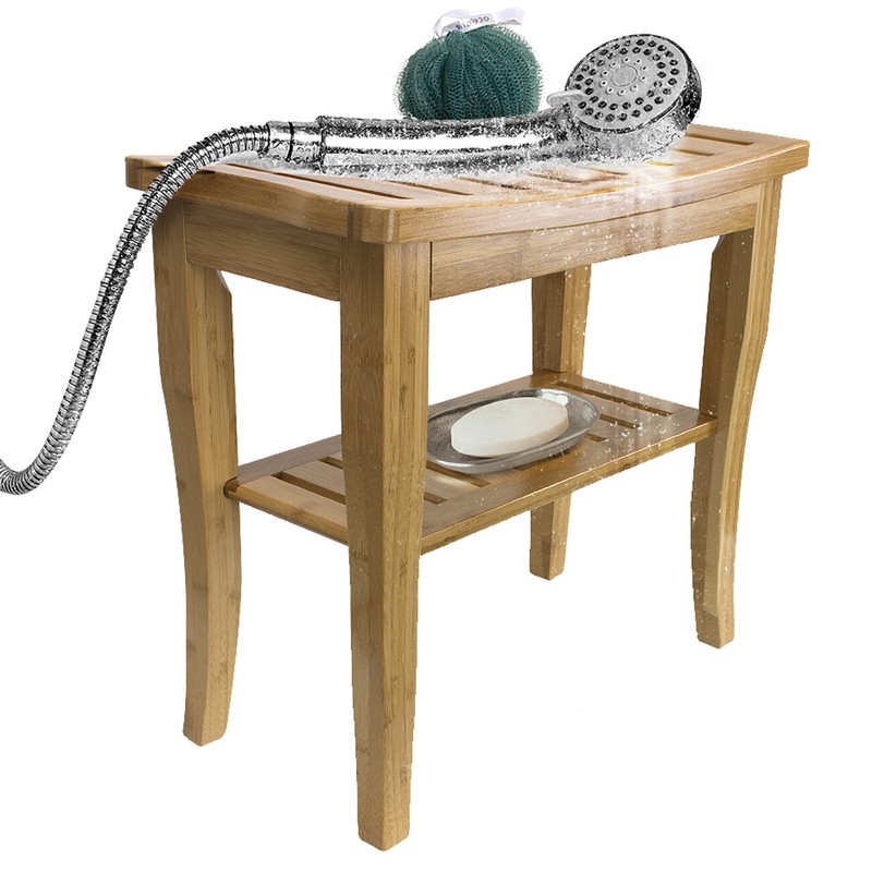 19'' W Bamboo Shower Bench