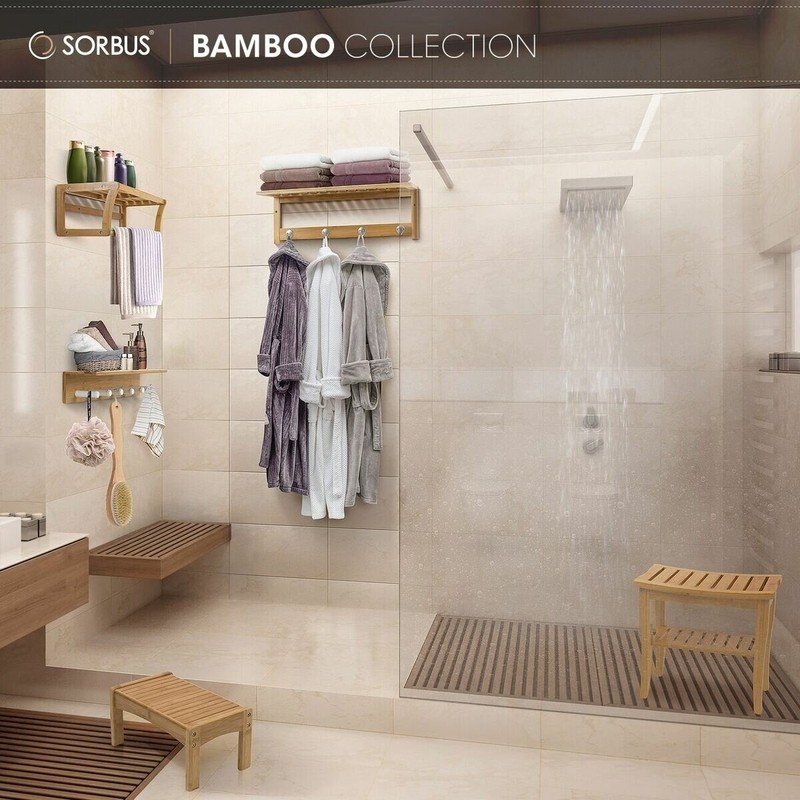19'' W Bamboo Shower Bench