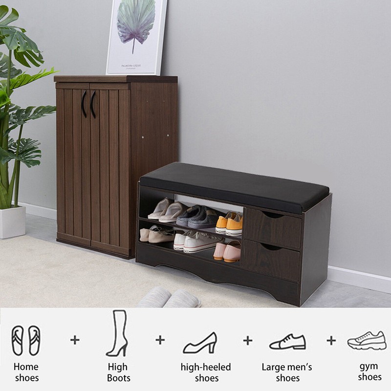 2-Tier Shoe Rack Storage Bench