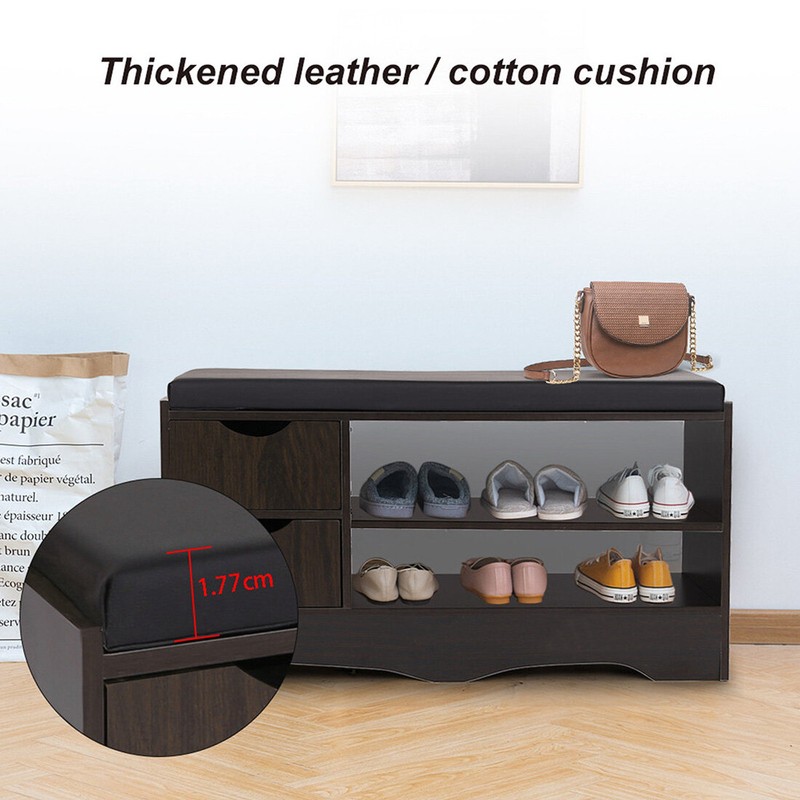2-Tier Shoe Rack Storage Bench