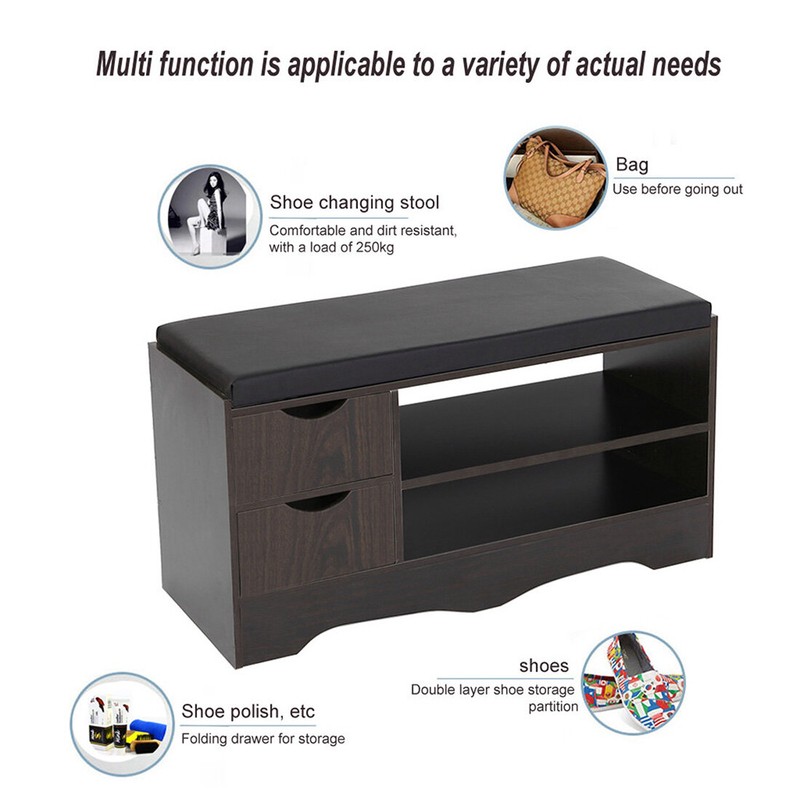 2-Tier Shoe Rack Storage Bench