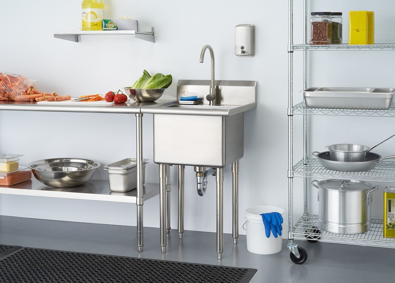 21.5" L x 24" W Free standing Laundry sink with Faucet
