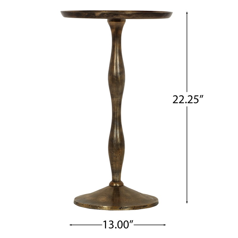 22.25'' Tall Pedestal End Table