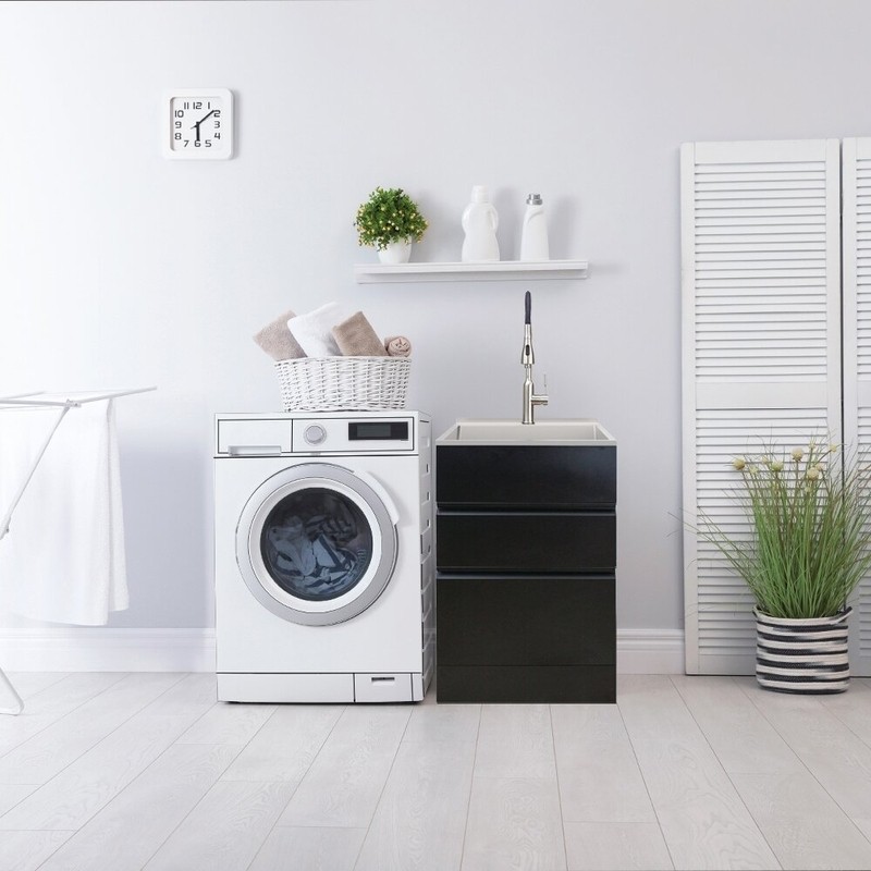 22'' L x 22'' W Free Standing Laundry Sink with Faucet
