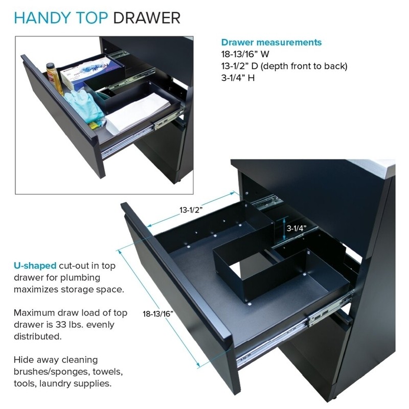22'' L x 22'' W Free Standing Laundry Sink with Faucet