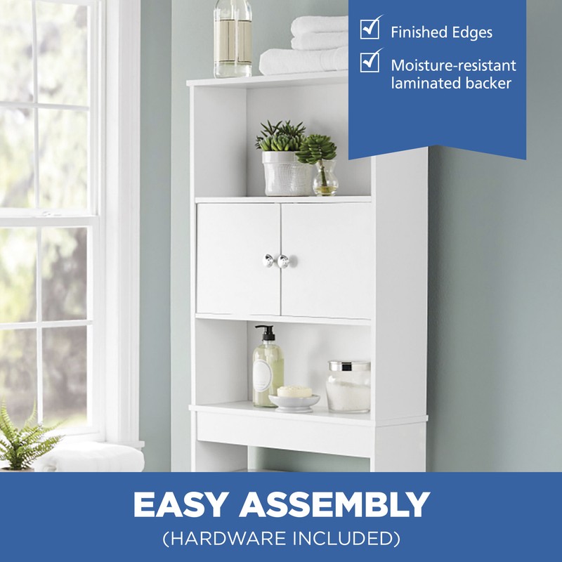 23'' W x 64.25'' H x 7.38'' D Over-The-Toilet Storage