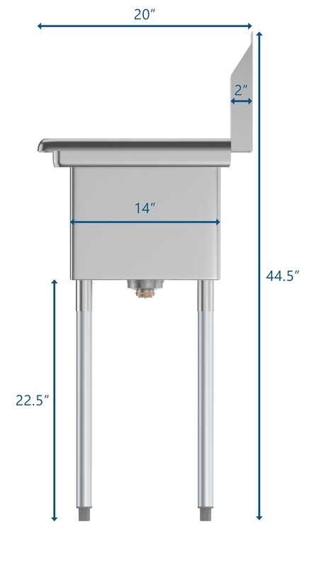 23" x 20" Freestanding Service Sink
