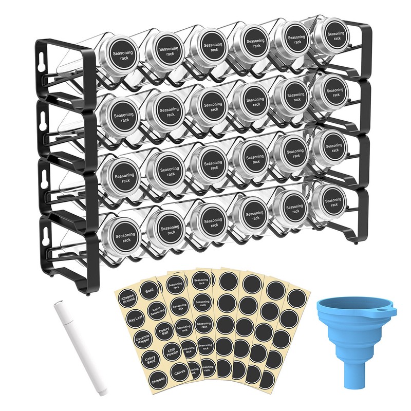 24 Jar Spice Jar & Rack Set
