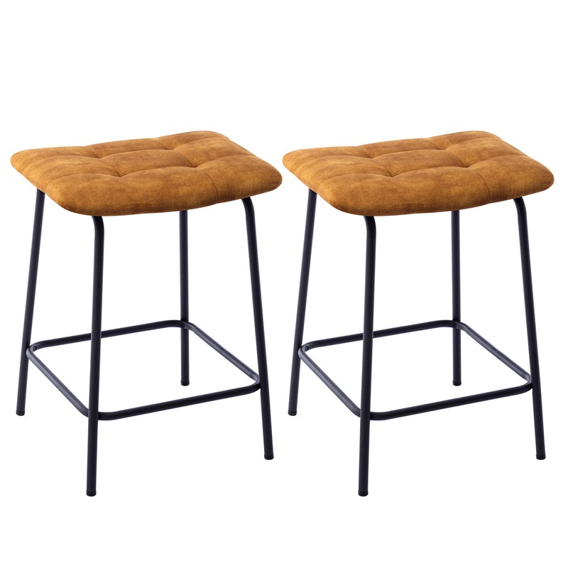 24" Velvet Counter Stool (set Of 2)