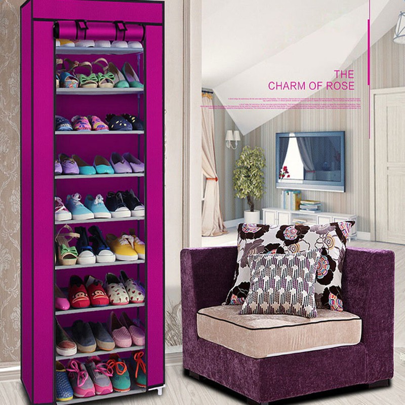 Freestanding Tall Shoe Rack Made of Fabric - Foter