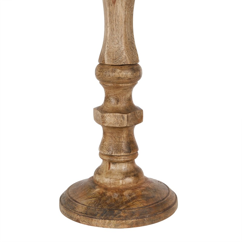 3 Piece Solid Wood Floor Candlestick Set