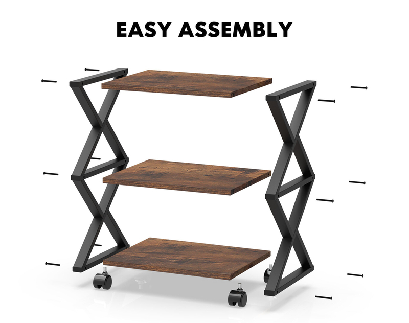 3 Tiers Mobile Printer Stand
