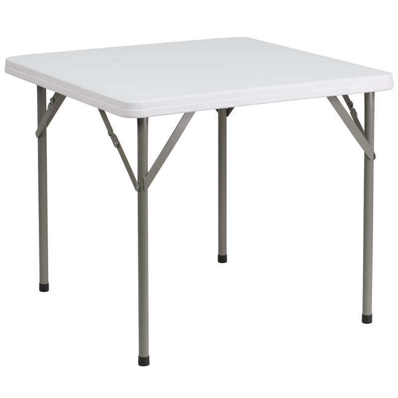 34.25'' Plastic Square Fold-in-Half Folding Table