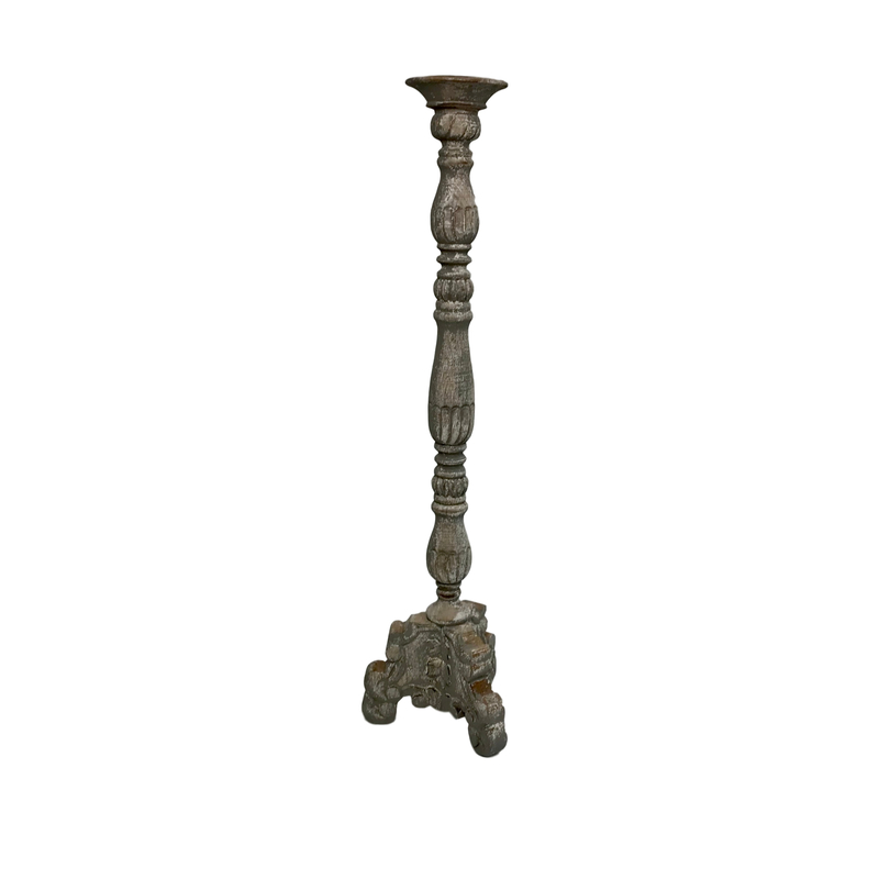 34.5" Wood Floor Candlestick