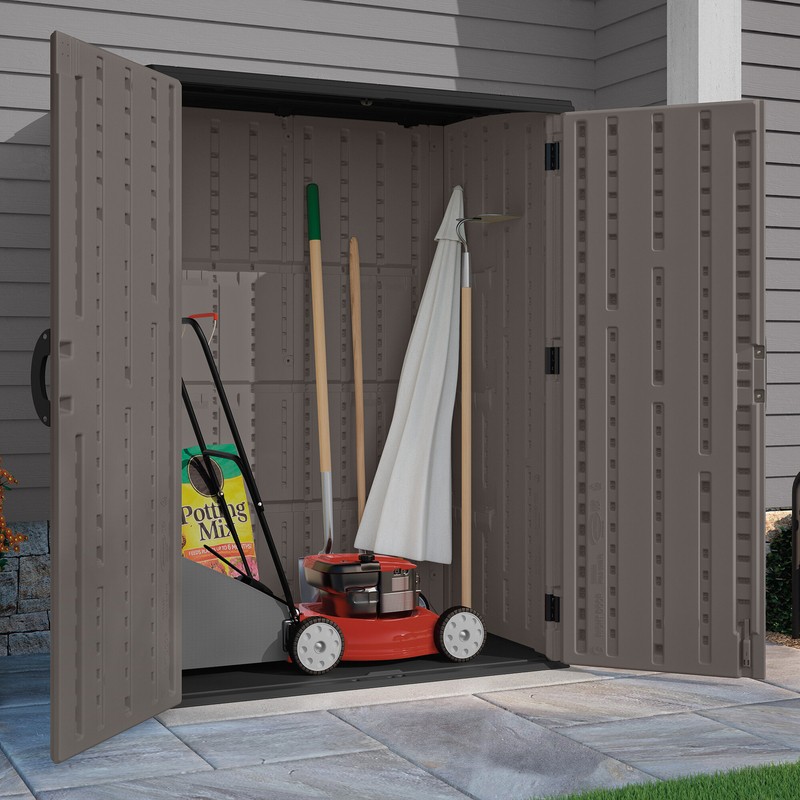 4 ft. W x 3 ft. D Plastic Vertical Tool Shed