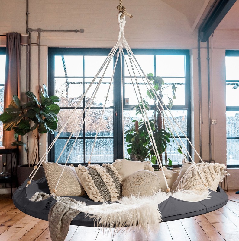 4 Person Canvas Porch Swing