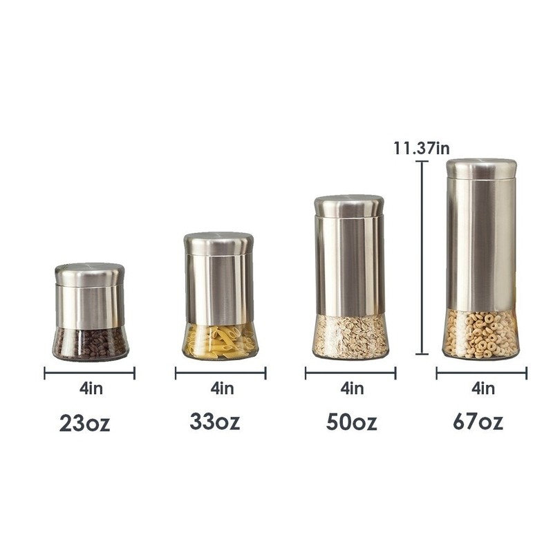 4 Piece Kitchen Canister Set