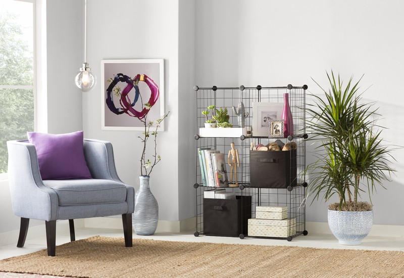 44.75" H x 30.25" W x 14.5" D 6 Cube Shelving Unit