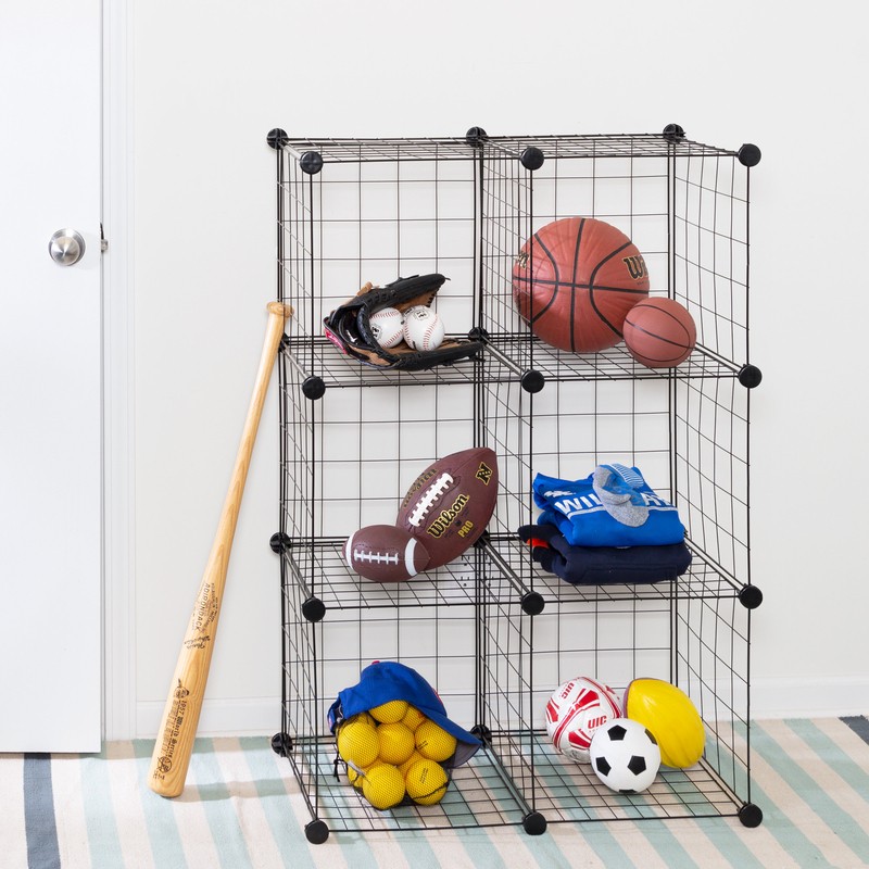 44.75" H x 30.25" W x 14.5" D 6 Cube Shelving Unit