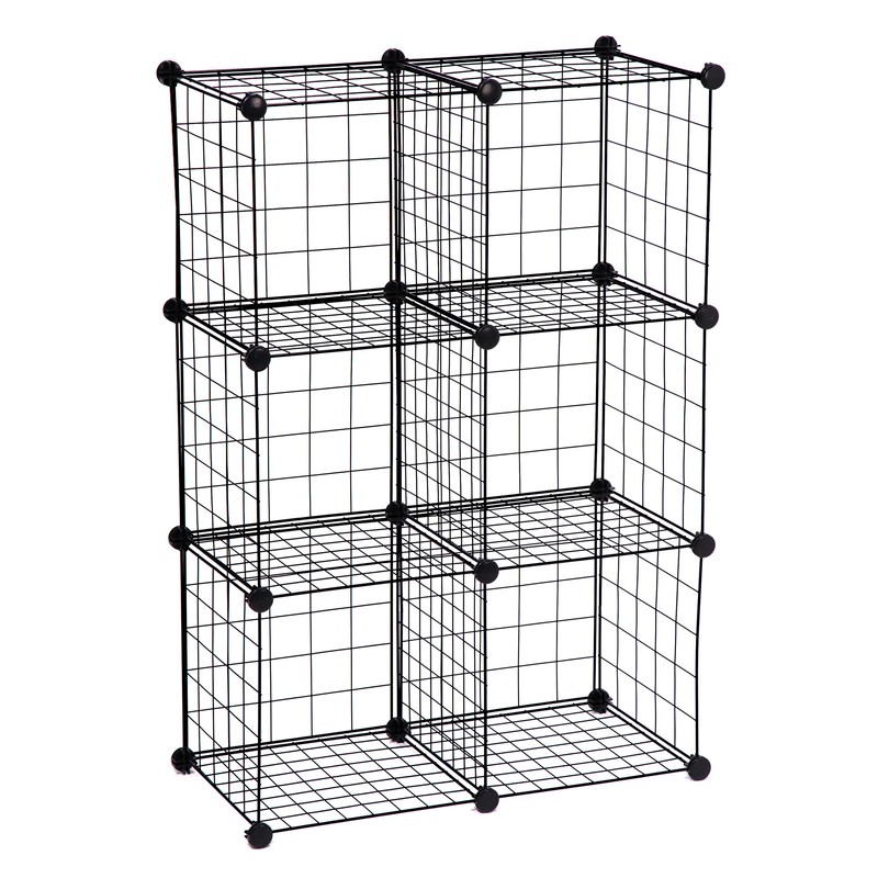 44.75" H x 30.25" W x 14.5" D 6 Cube Shelving Unit