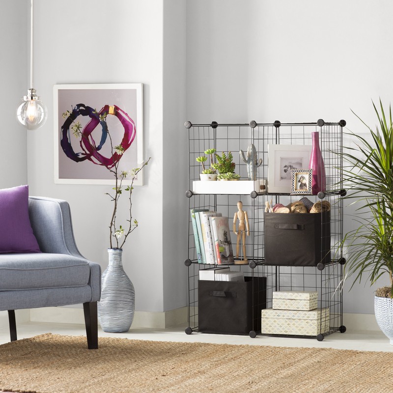 44.75" H x 30.25" W x 14.5" D 6 Cube Shelving Unit
