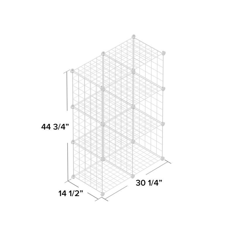 44.75" H x 30.25" W x 14.5" D 6 Cube Shelving Unit