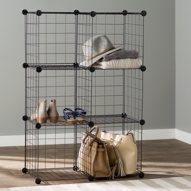 44.75" H x 30.25" W x 14.5" D 6 Cube Shelving Unit