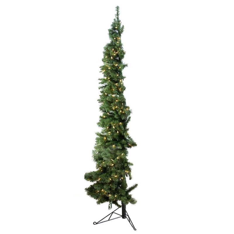 5' H Green Pine Cashmere Christmas Tree with 100 LED Lights