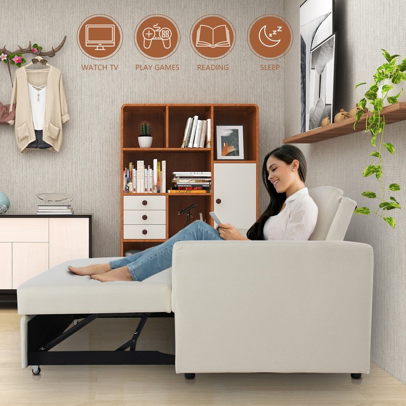 56'' Square Arm Sofa Bed