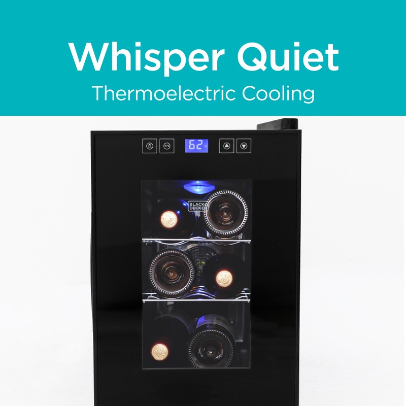 6 Bottle LED Display Single Zone Freestanding Wine Refrigerator