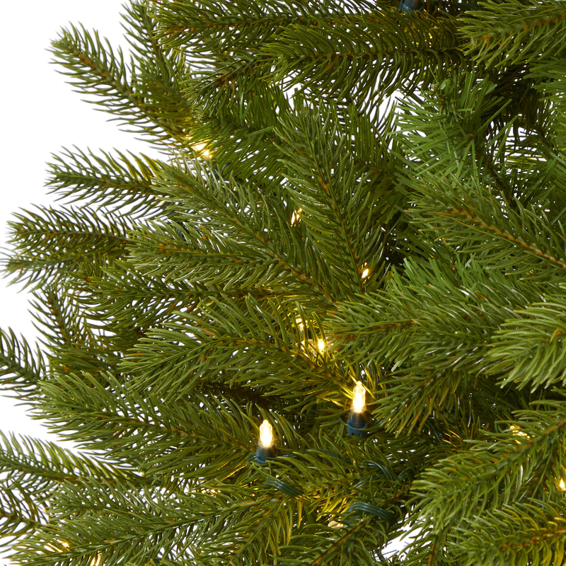6' Green Spruce Artificial Christmas Tree with 350 Clear Lights